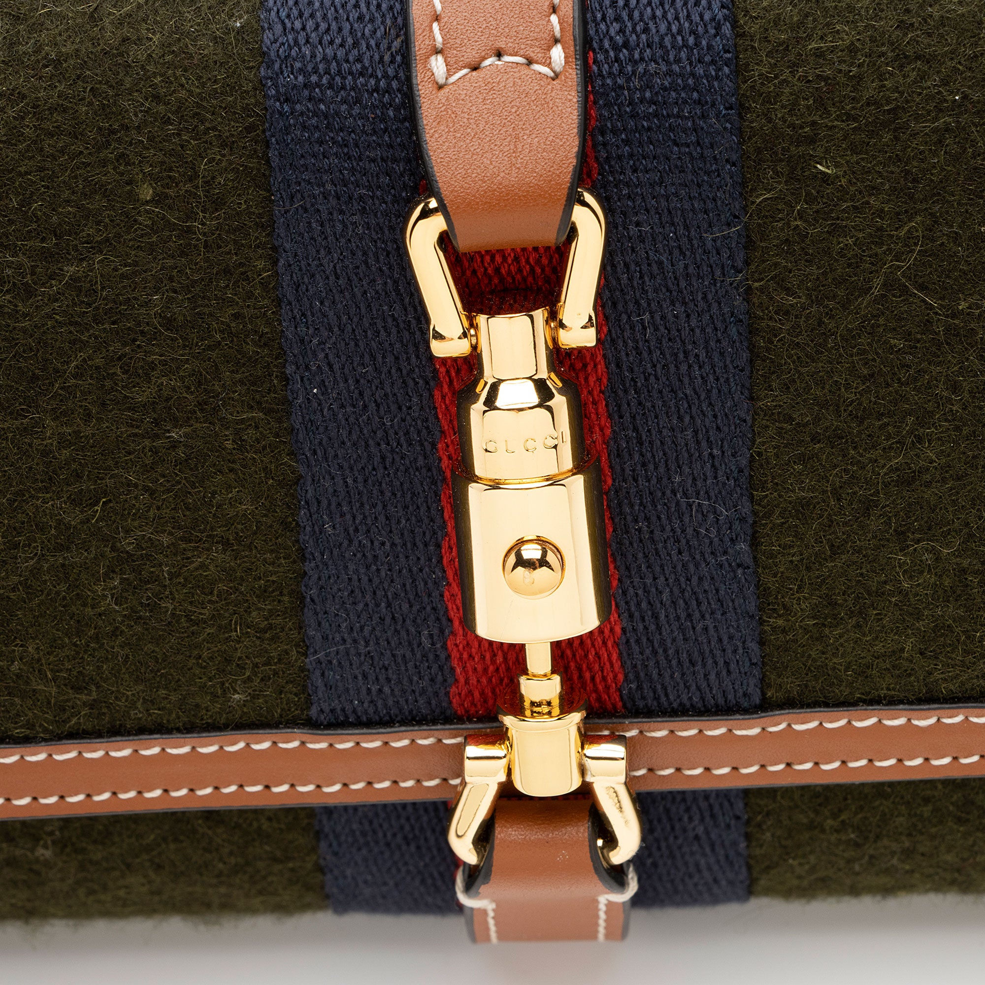 Gucci Wool Web 1961 Jackie Wallet on Chain Bag (SHF-bG7CFb)