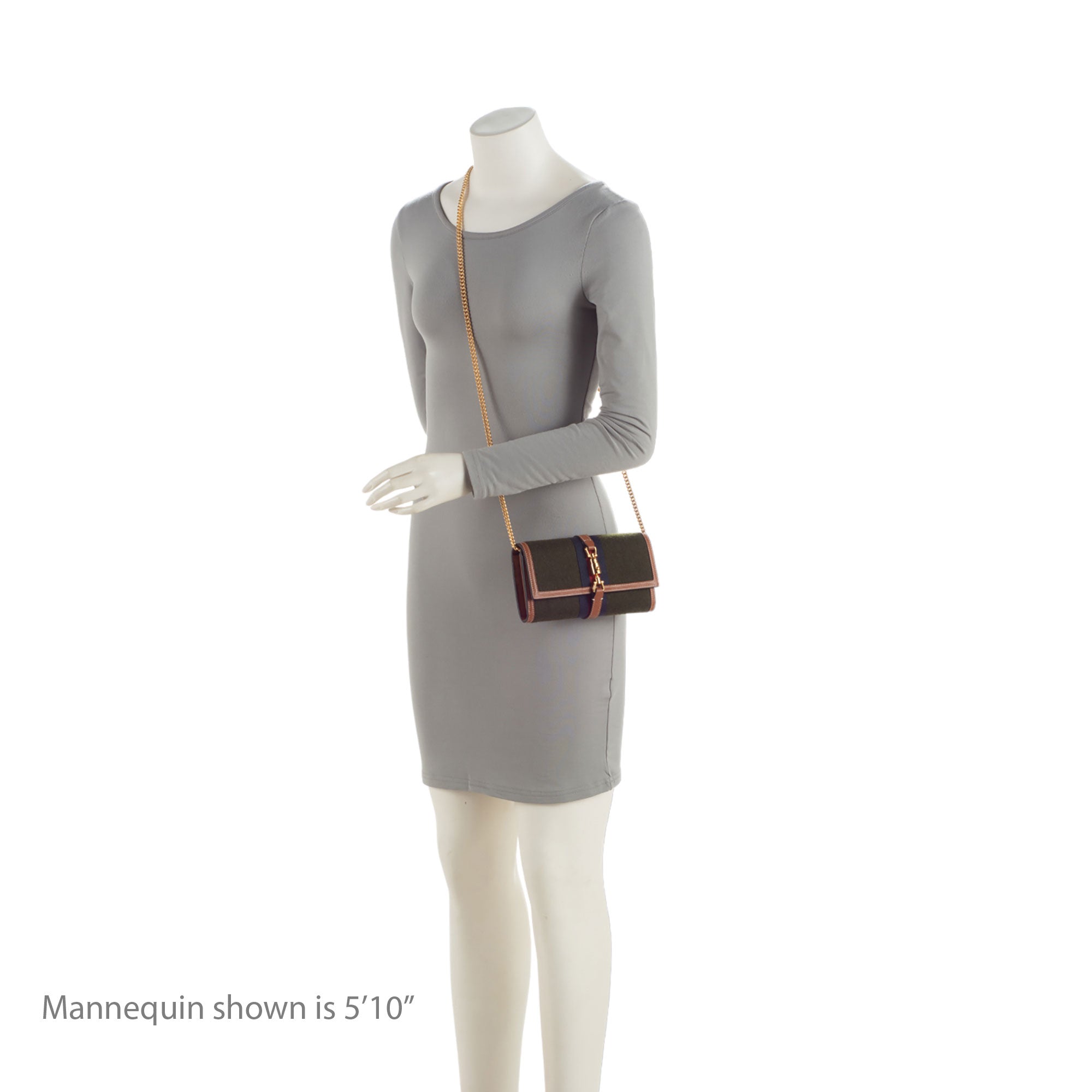 Gucci Wool Web 1961 Jackie Wallet on Chain Bag (SHF-bG7CFb)