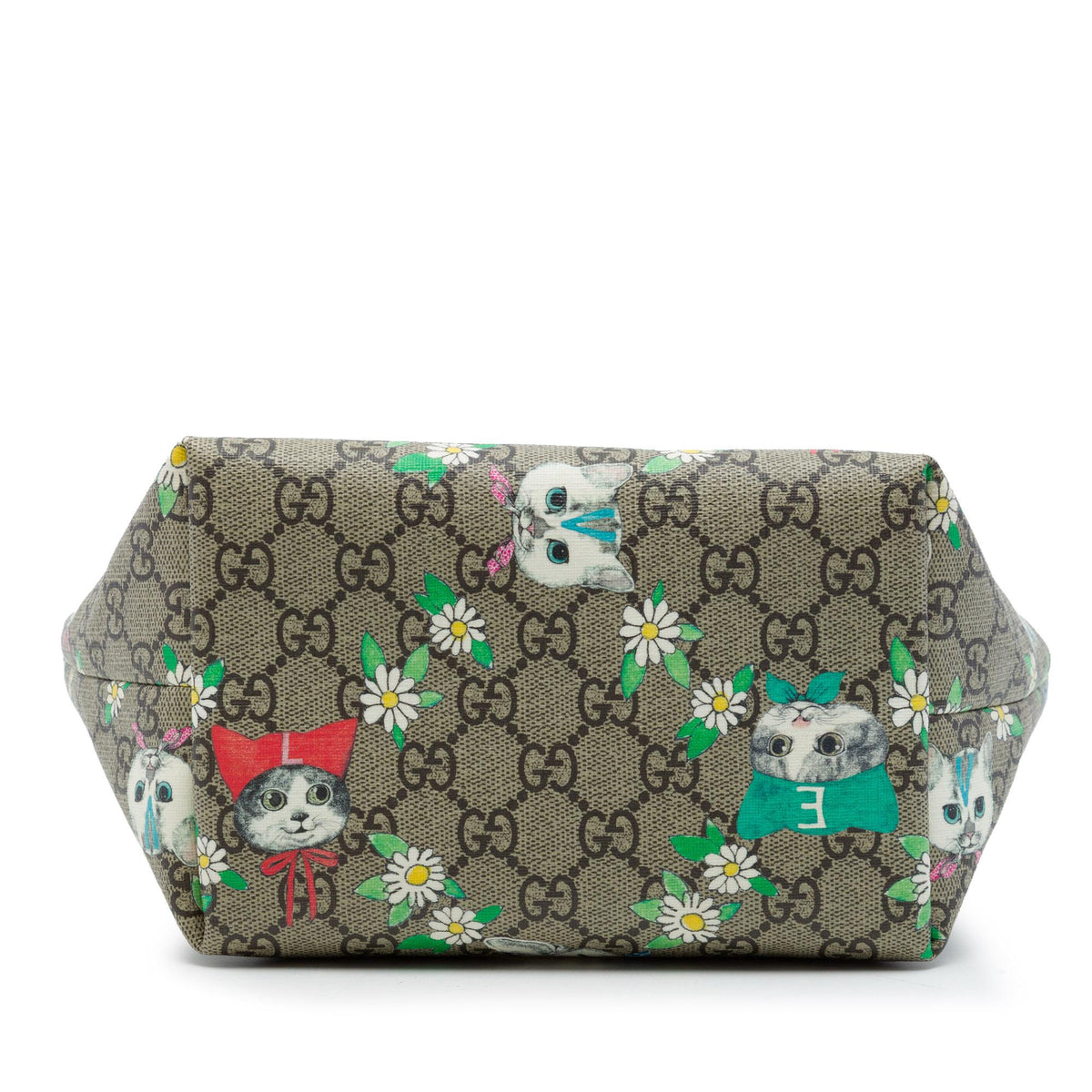 Gucci Yuko Higuchi Childrens GG Supreme Cats and Daisies Tote