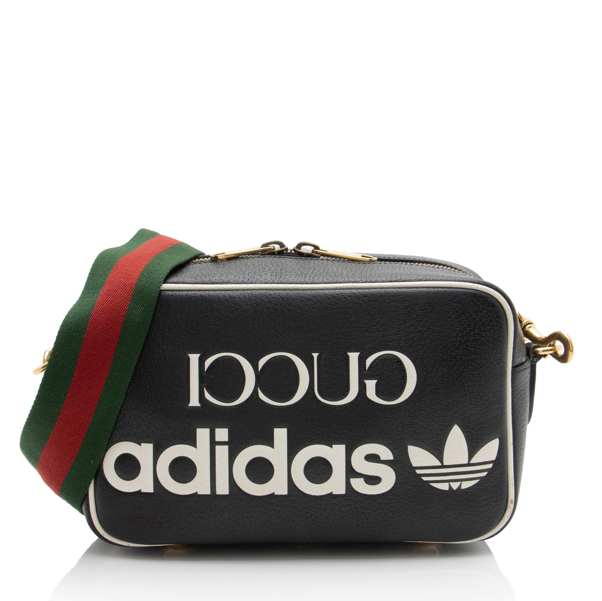 Gucci x Adidas Calfskin Web Logo Camera Bag