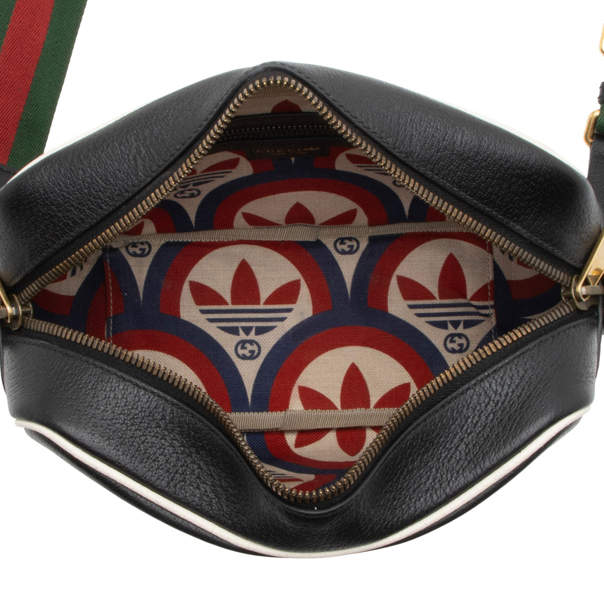 Gucci x Adidas Calfskin Web Logo Camera Bag