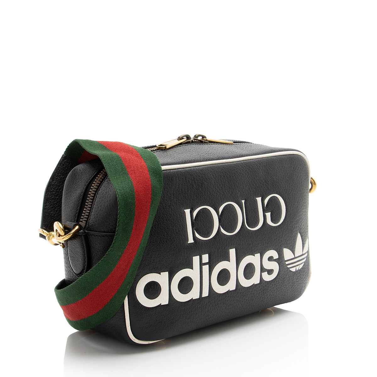 Gucci x Adidas Calfskin Web Logo Camera Bag