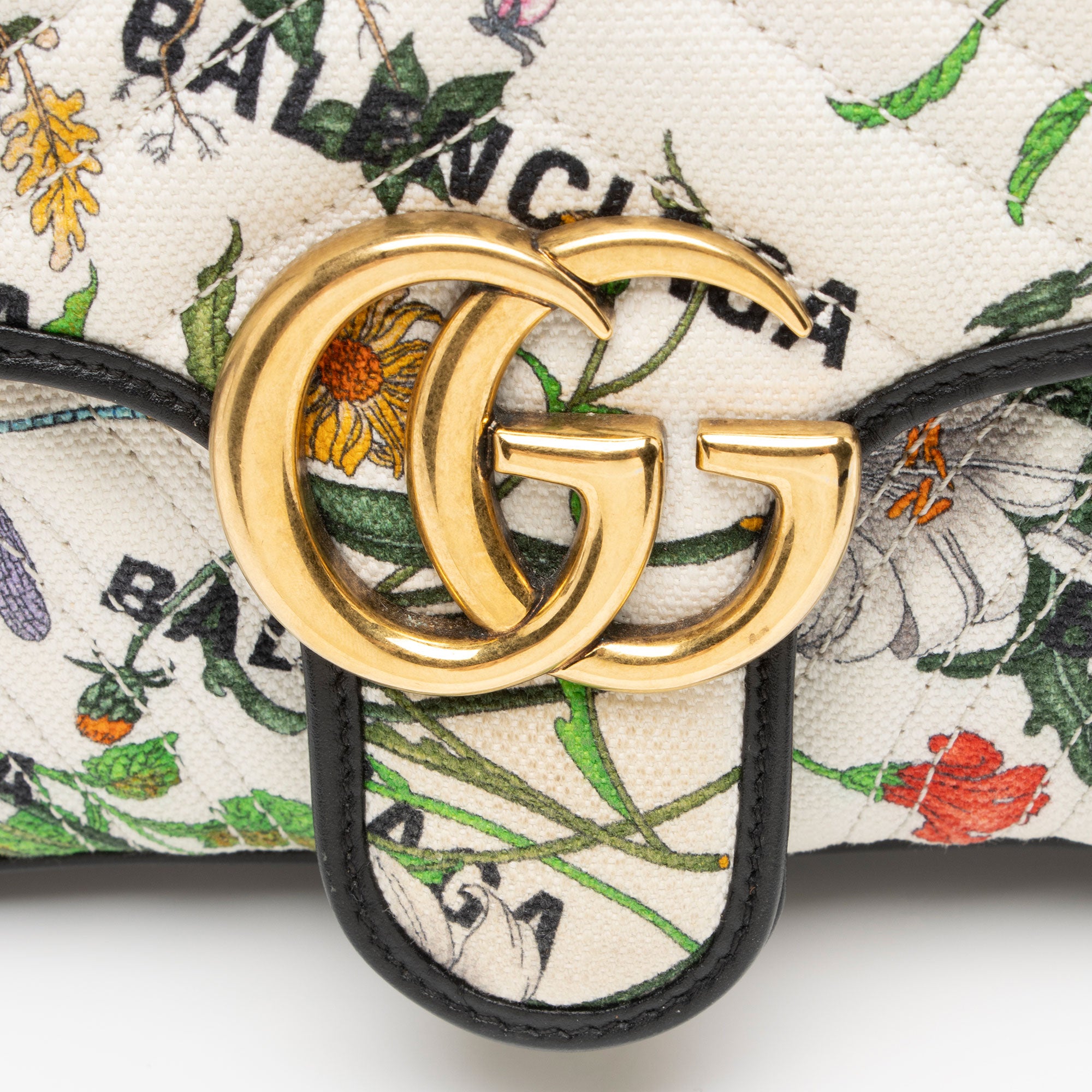 Gucci x Balenciaga Canvas Flora GG Marmont The Hacker Project Small Fl