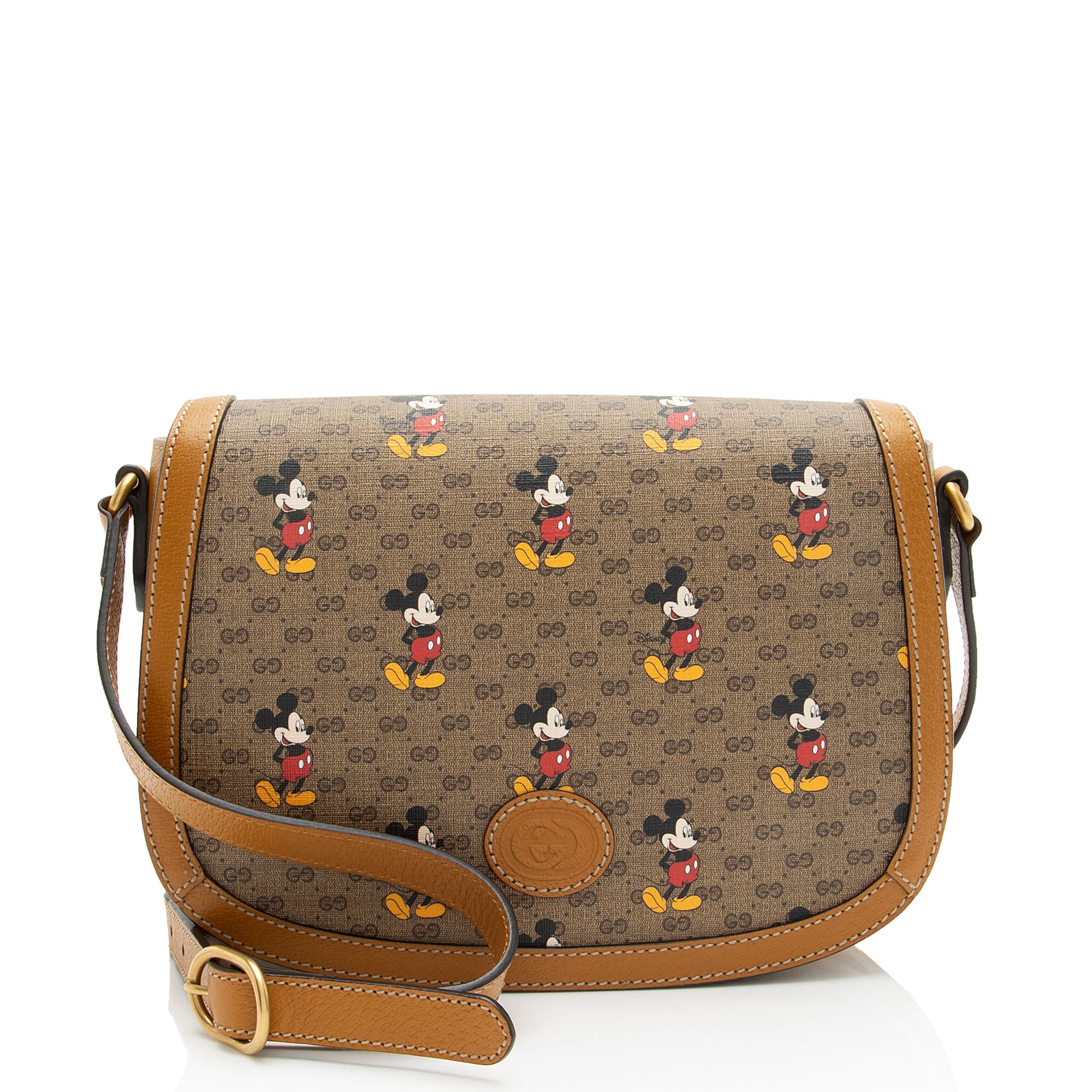 Gucci x Disney Micro GG Canvas Mickey Mouse Small Flap Shoulder Bag