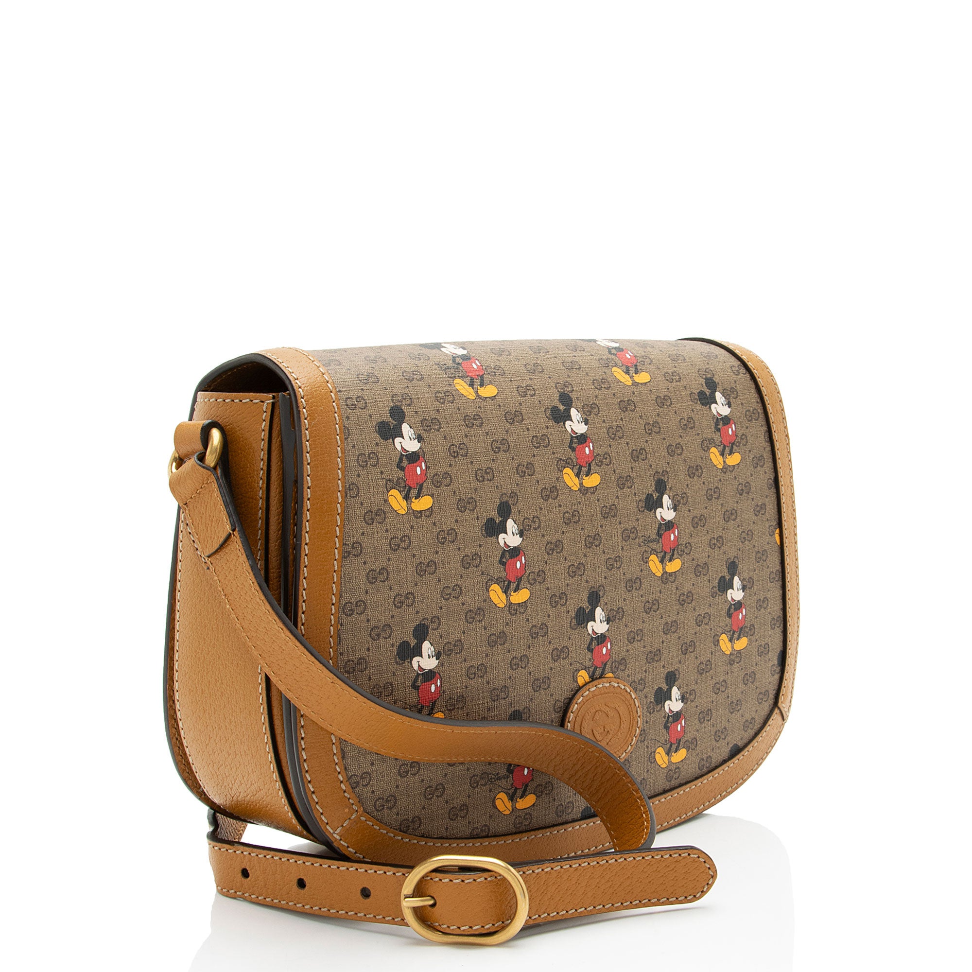 Gucci x Disney Micro GG Canvas Mickey Mouse Small Flap Shoulder Bag