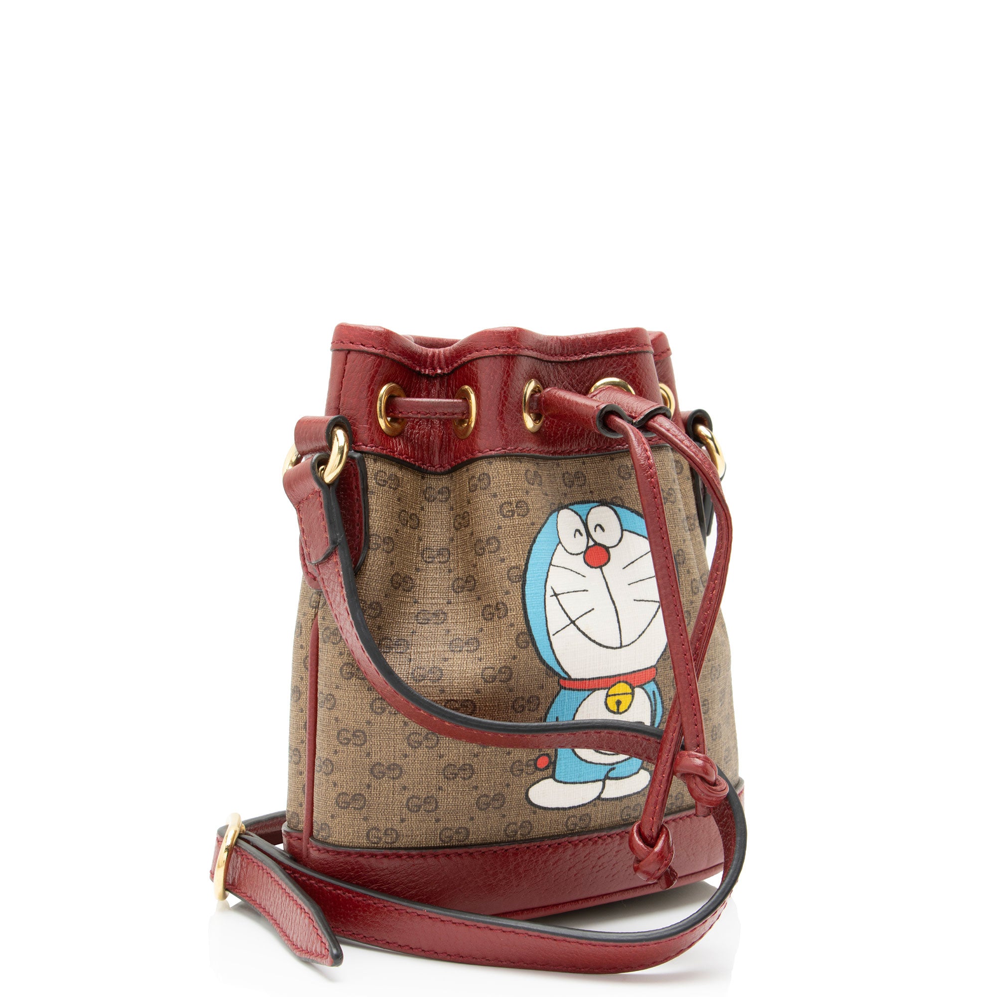 Gucci x Doraemon Micro GG Canvas Mini Bucket Bag