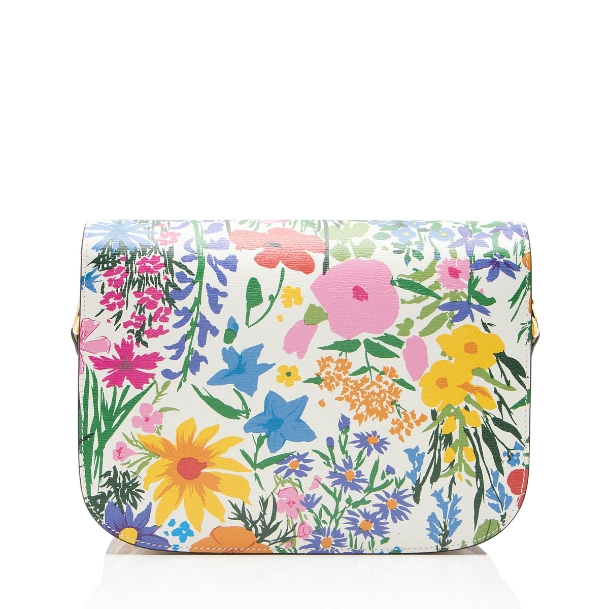 Gucci x Ken Scott Leather Floral Horsebit 1955 Medium Shoulder Bag