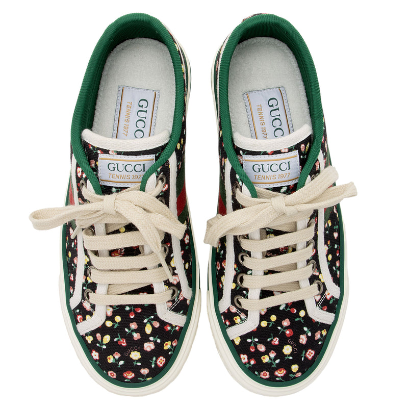 Gucci x Liberty of London Canvas Web Floral 1977 Tennis Sneakers - Size 5.5 / 35.5 (SHF-HajmXI)