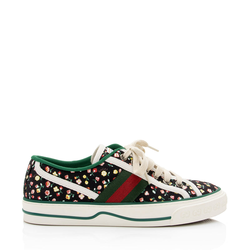 Gucci x Liberty of London Canvas Web Floral 1977 Tennis Sneakers - Size 5.5 / 35.5 (SHF-HajmXI)