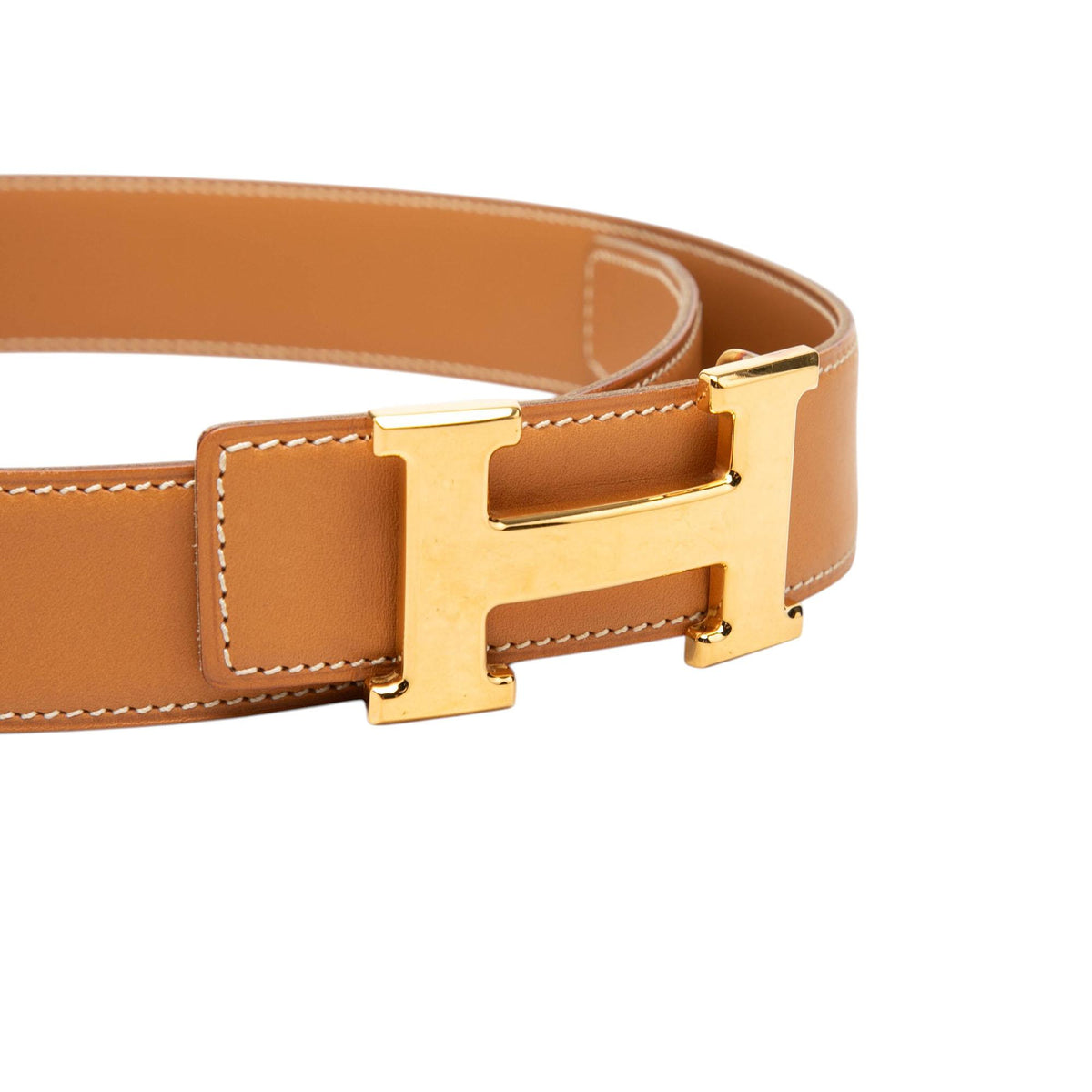 Hermes Box Calf Constance H Reversible Belt - 26 / 65