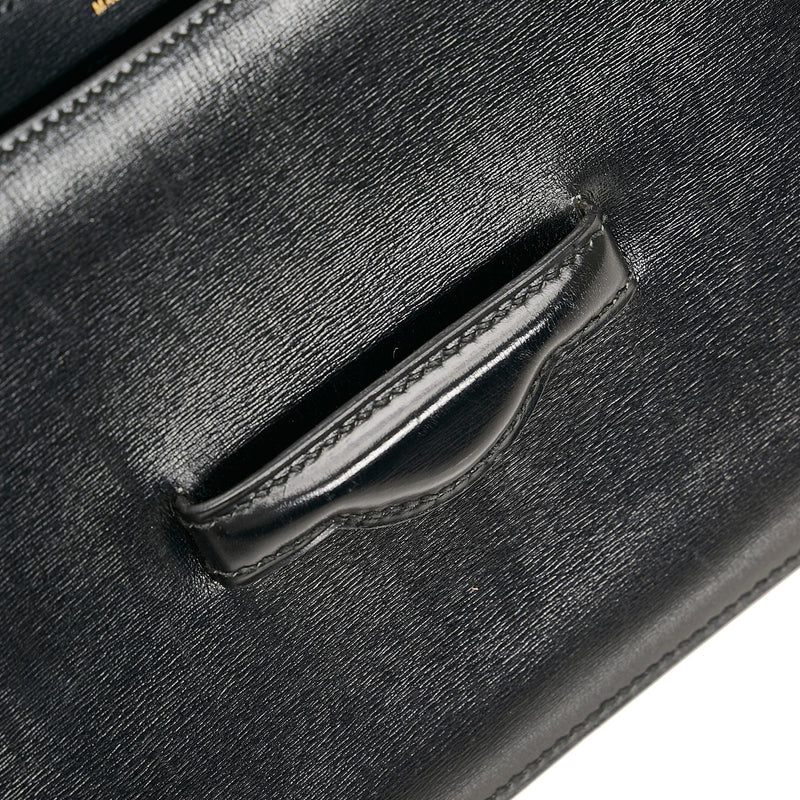 Hermes Box Calf Leather Clutch Bag (SHG-ZZYtmS)