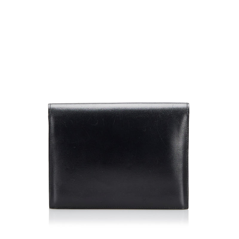 Hermes Box Calf Leather Clutch Bag (SHG-tVRJO2)