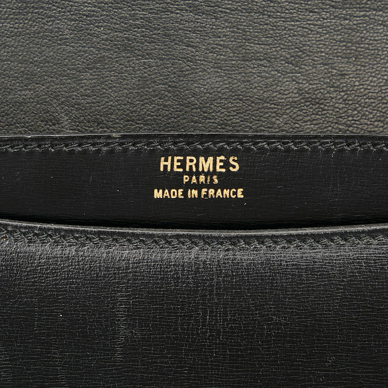 Hermes Box Calf Leather Clutch Bag (SHG-tVRJO2)