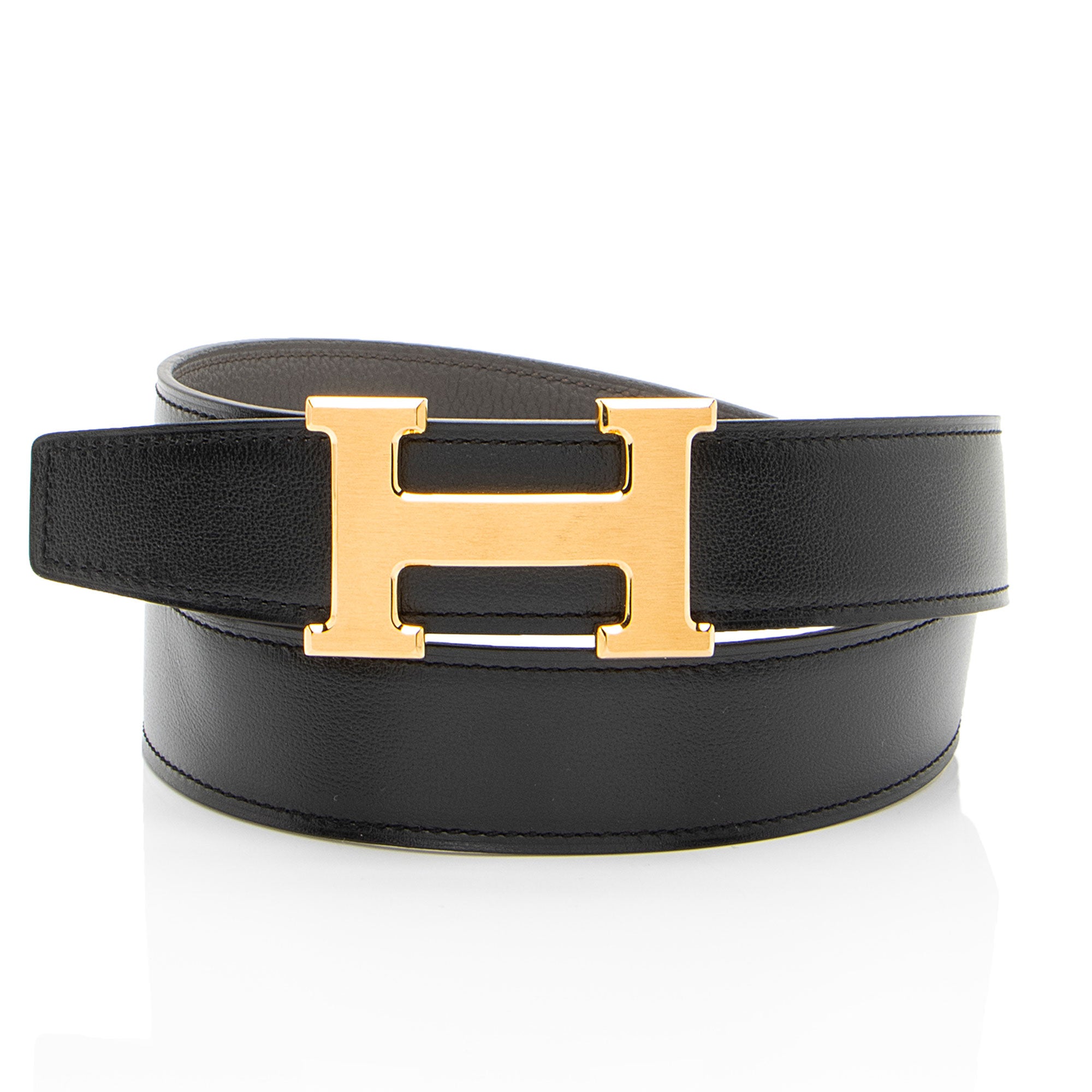 Hermes Box Clemence Constance 32mm Reversible H Belt - Size 34 / 85 (SHF-pMrrYY)