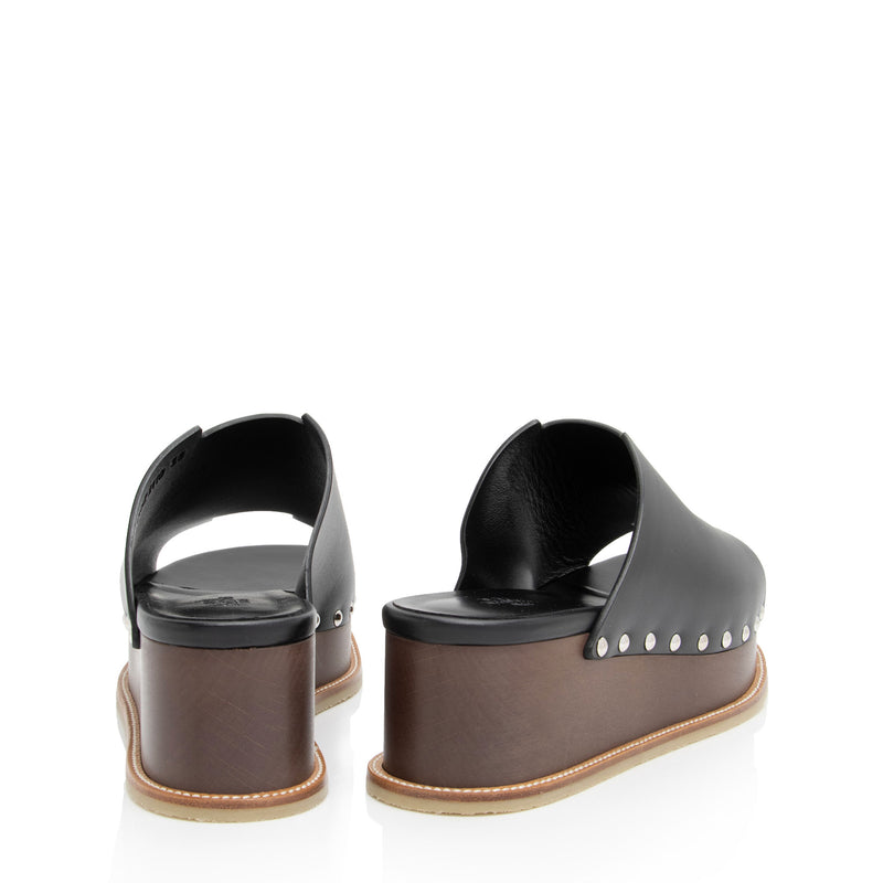 Hermes Calfskin Ellipse Sandals - Size 8 / 38 (SHF-lzukCG)