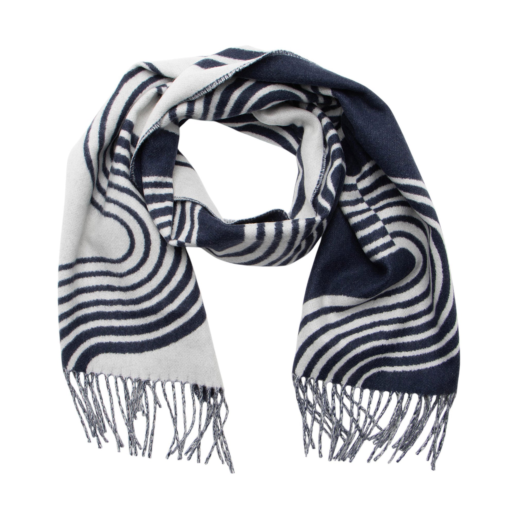 Hermes Cashmere Casaque Vague 140cm Muffler (SHF-JvEdGU)
