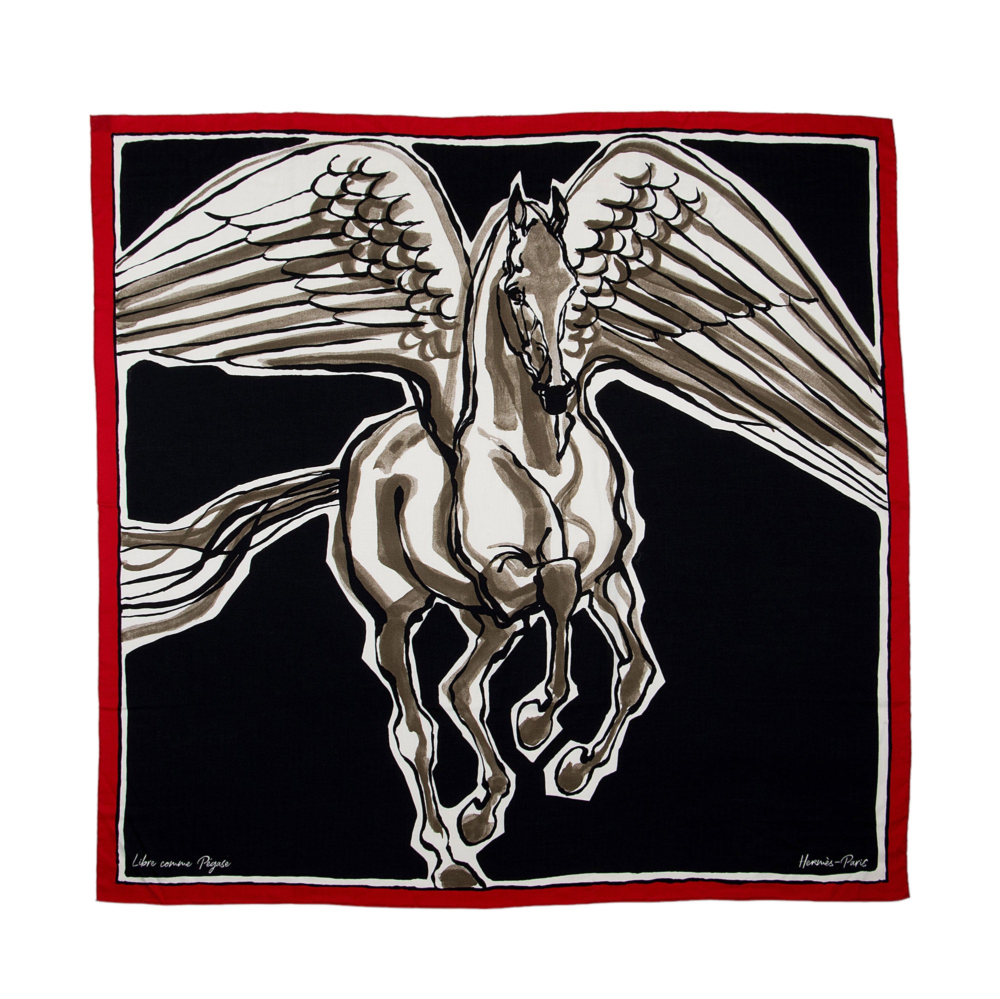 Hermes Cashmere Silk Libre Comme Pegasus 140cm Shawl (SHF-VtEHH9)
