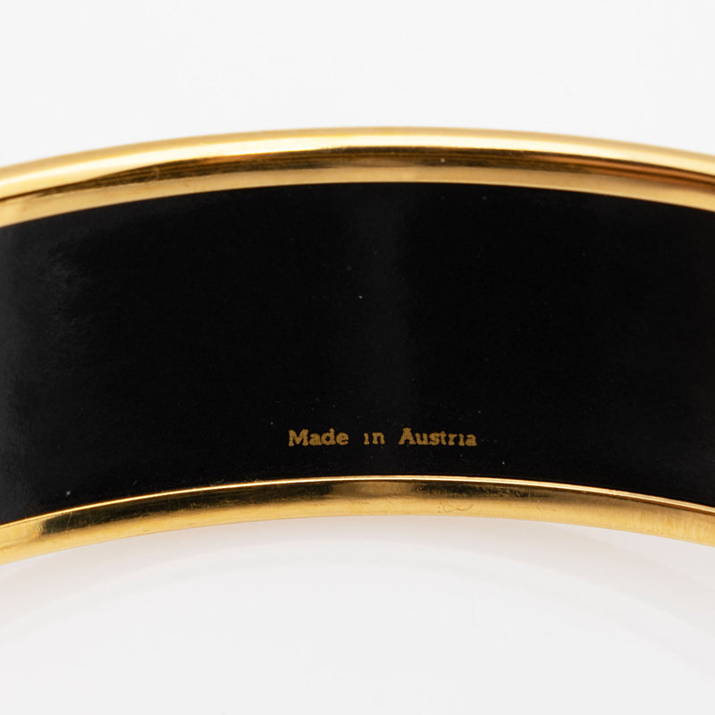 Hermes Printed Enamel Bangle Bracelet (SHF-4D6XUd)