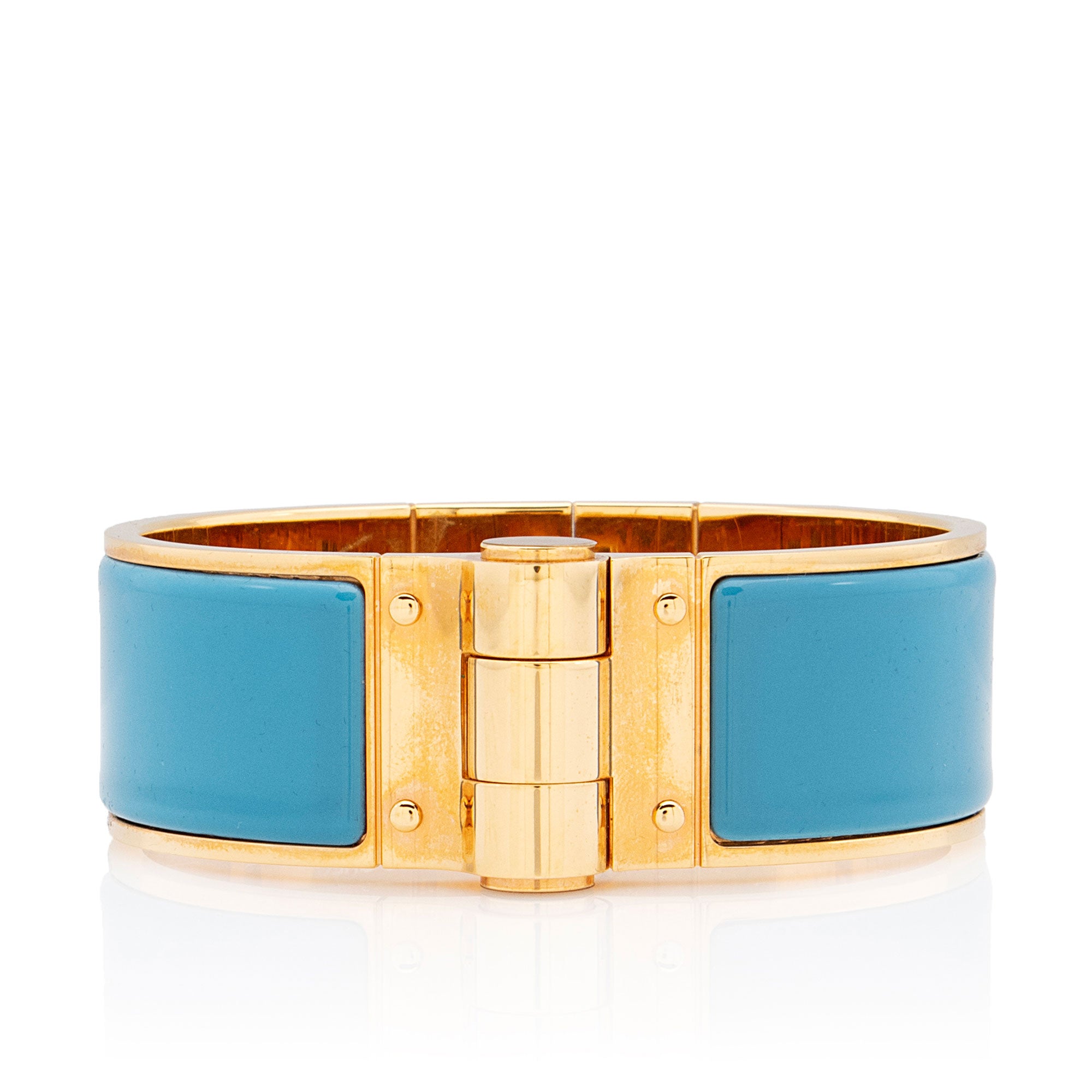 Hermes Enamel Wide Hinged Bracelet