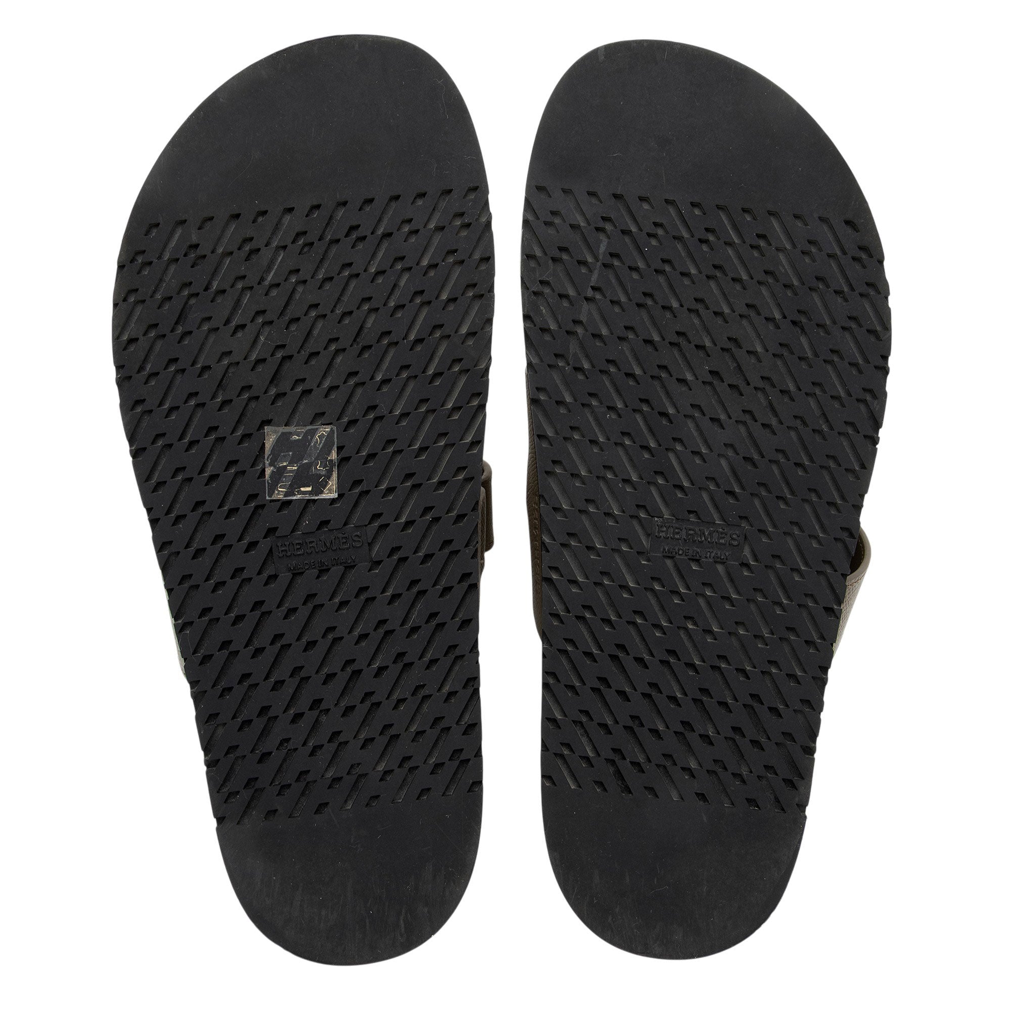 Hermes Epsom Calfskin Chypre Slide Sandals - Size 10 / 40