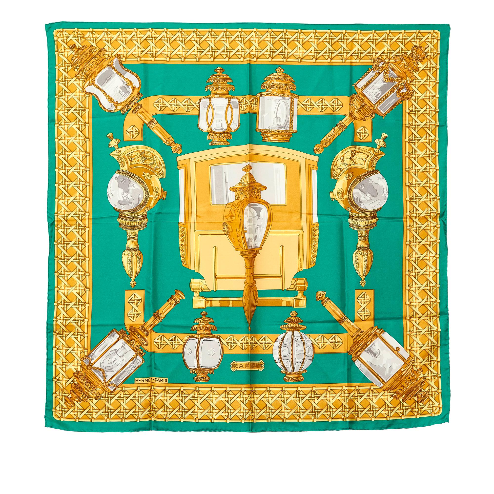 Hermes Feux de Route Silk Scarf (SHG-PMp8SO)