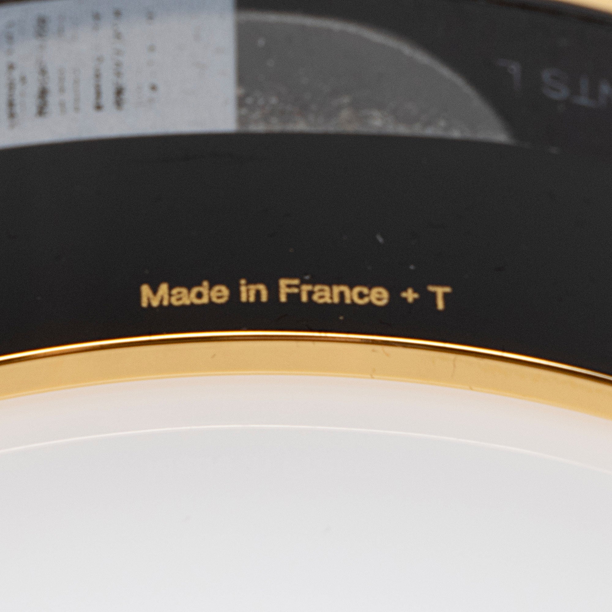 Hermes Harnais Des Presidents Printed Enamel Wide Bracelet