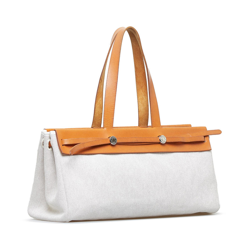 Hermes Herbag Cabas Toile MM SHG k7AfoD LuxeDH