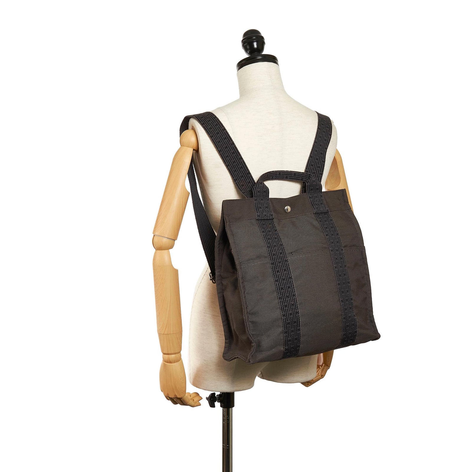 Hermes Herline Canvas Backpack MM SHG jTh1Jl LuxeDH