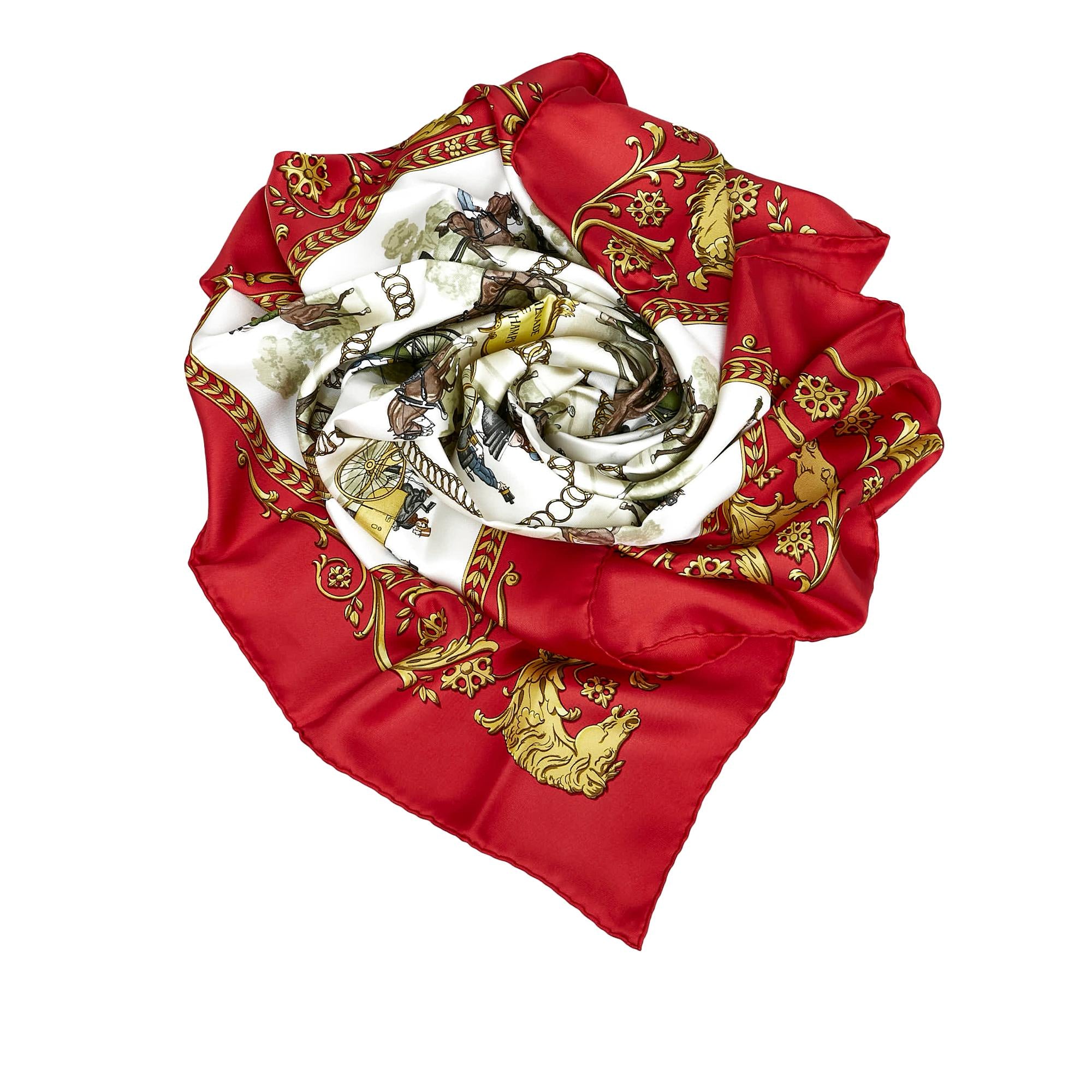 Hermes La Promenade De Longchamps Silk Scarf (SHG-92tB0T)