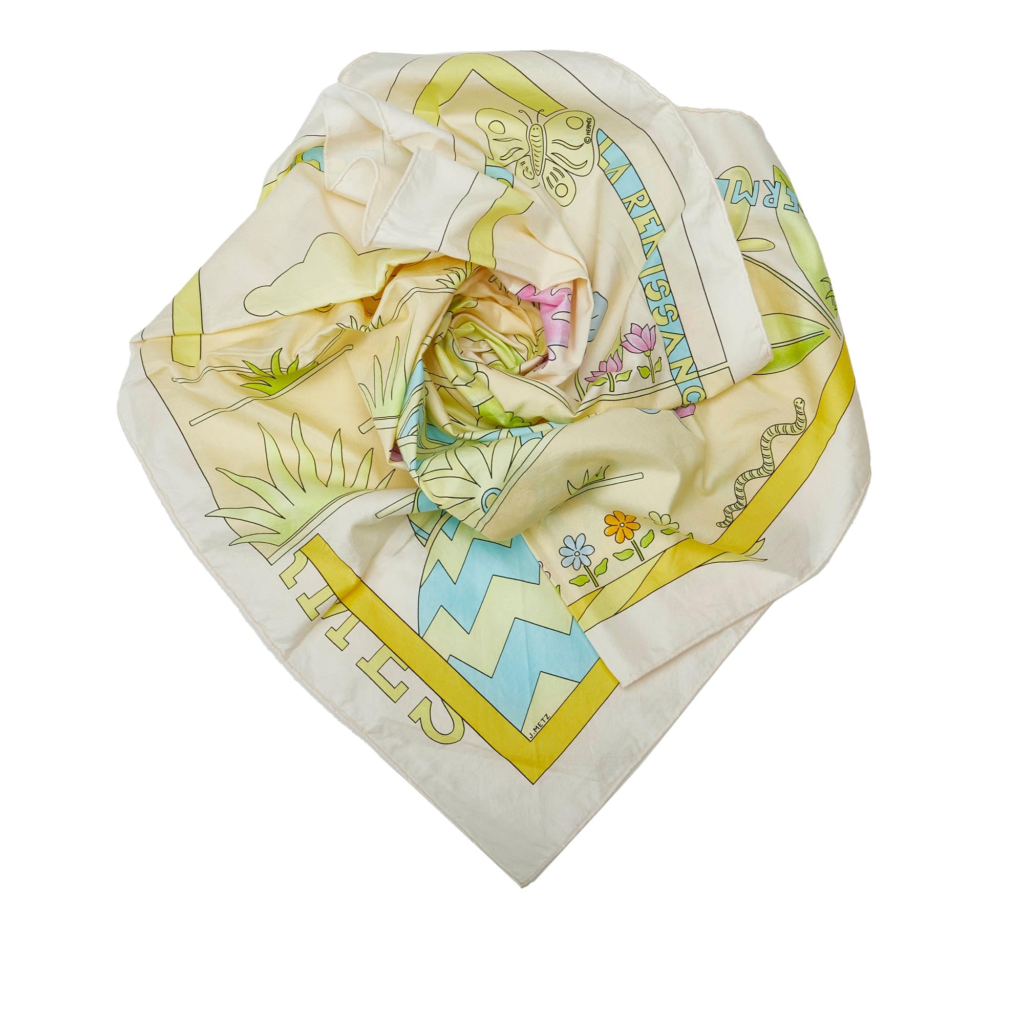 Hermes Le Printemps Spring La Renaissance Silk Scarf (SHG-FWsNsY)