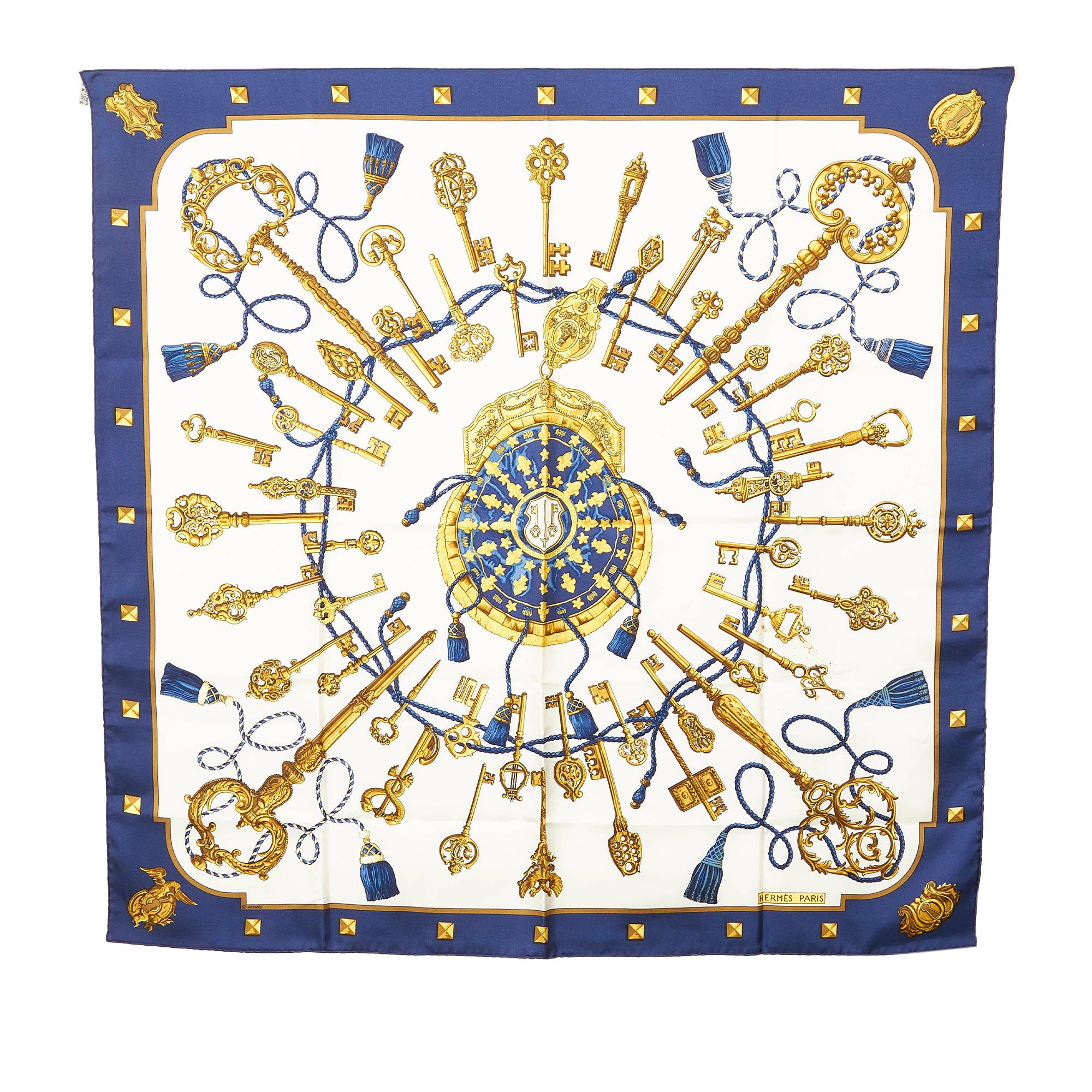 Hermes Les Cles Silk Scarf (SHG-JGJKaB)
