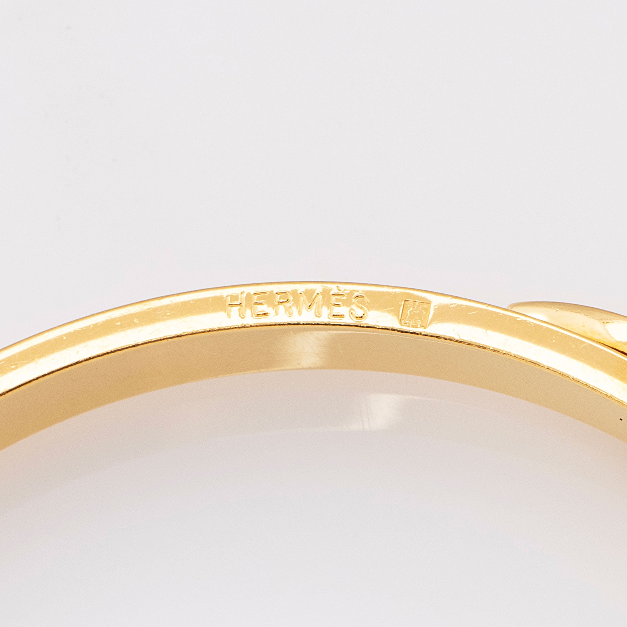 Hermes Lizard Belt Motif Bangle