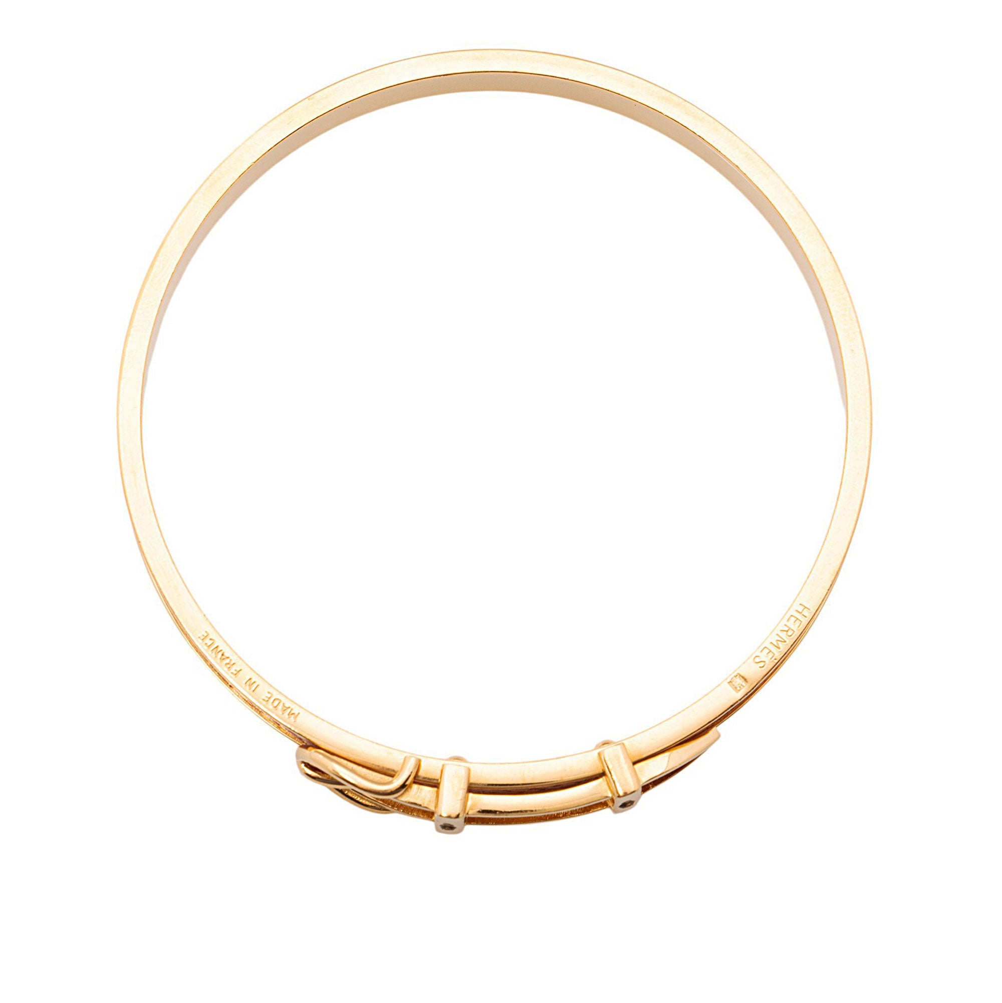 Hermes Lizard Belt Motif Bangle