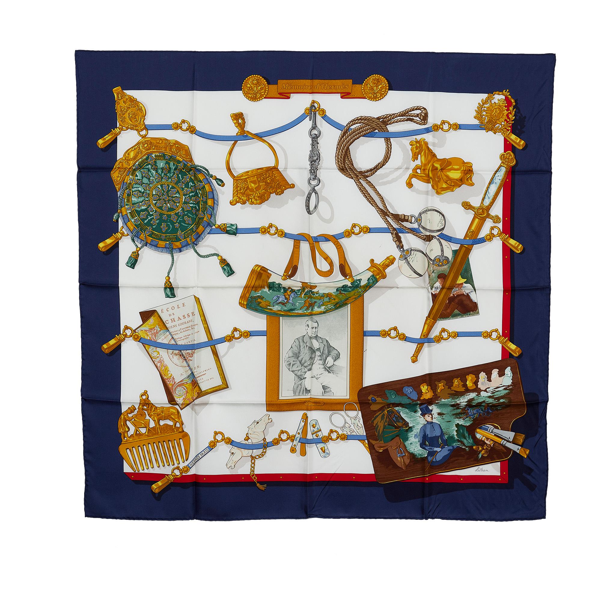 Hermes Memoire d'Hermes Silk Scarf (SHG-wSuI4Z)