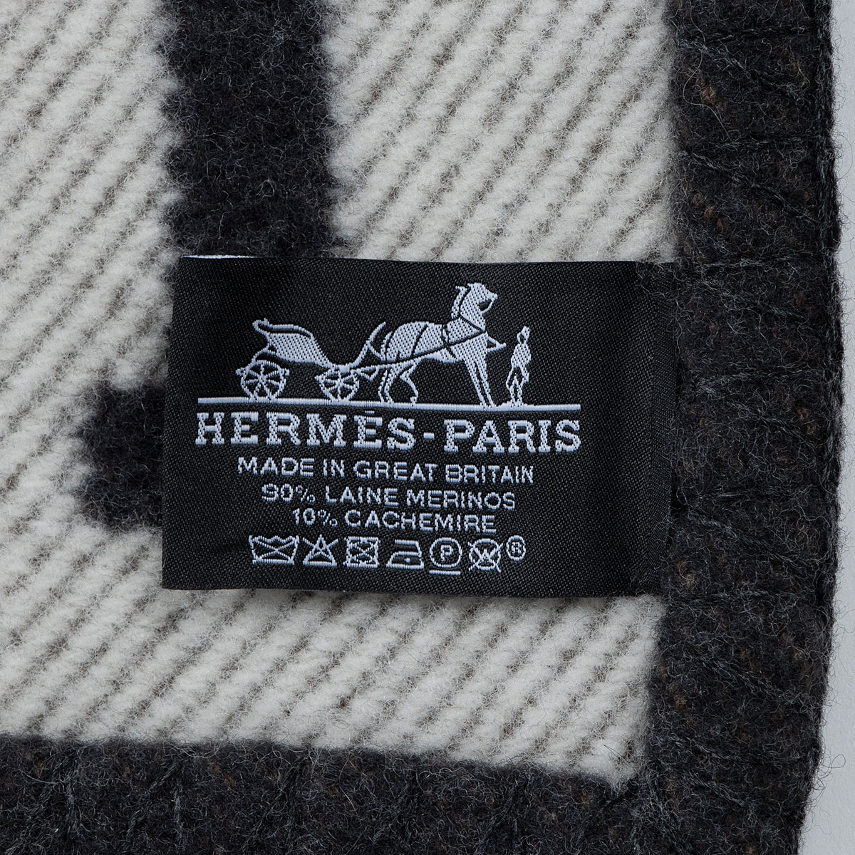 Hermes Merino Wool Cashmere Avalon Throw Blanket