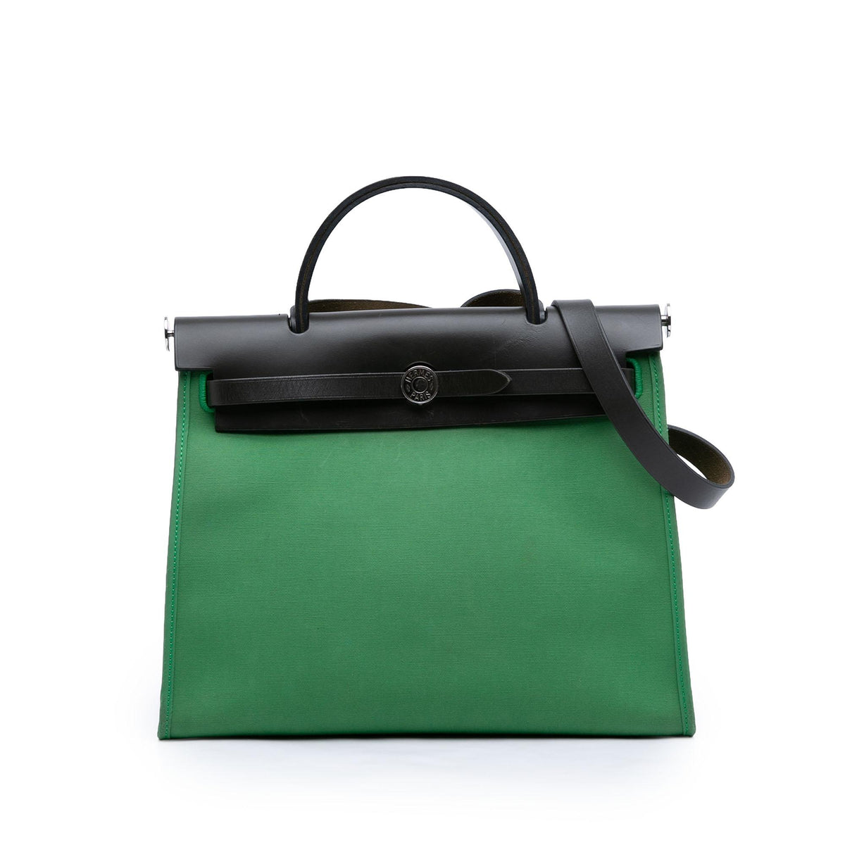 Hermes Military Toile and Vache Hunter Herbag Zip 31