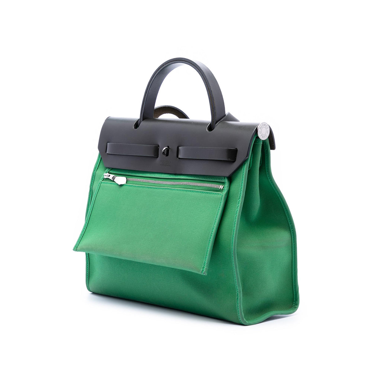 Hermes Military Toile and Vache Hunter Herbag Zip 31
