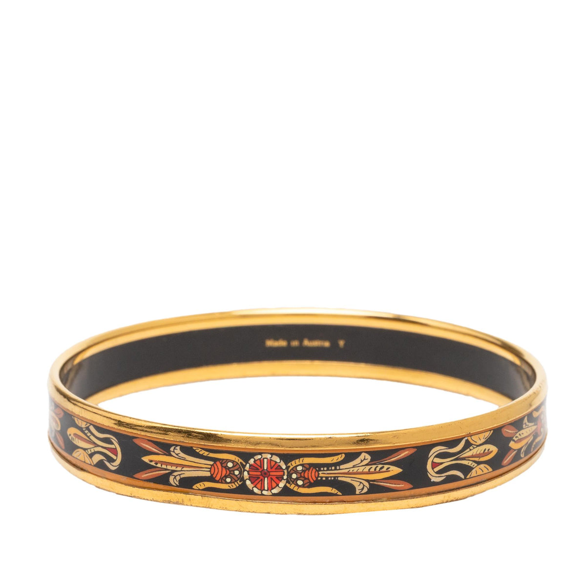 Hermes Narrow Dream Catcher Enamel Bangle 70