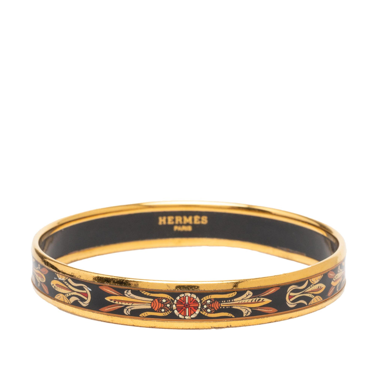 Hermes Narrow Dream Catcher Enamel Bangle 70