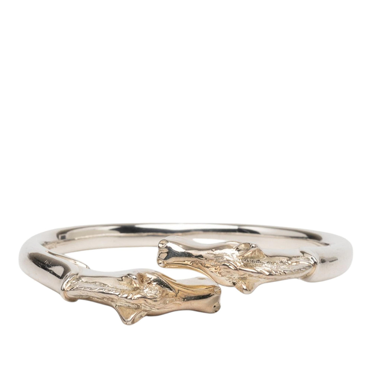 Hermes Palladium Plated Ravinet d Enfert Double Horse Head Bracelet