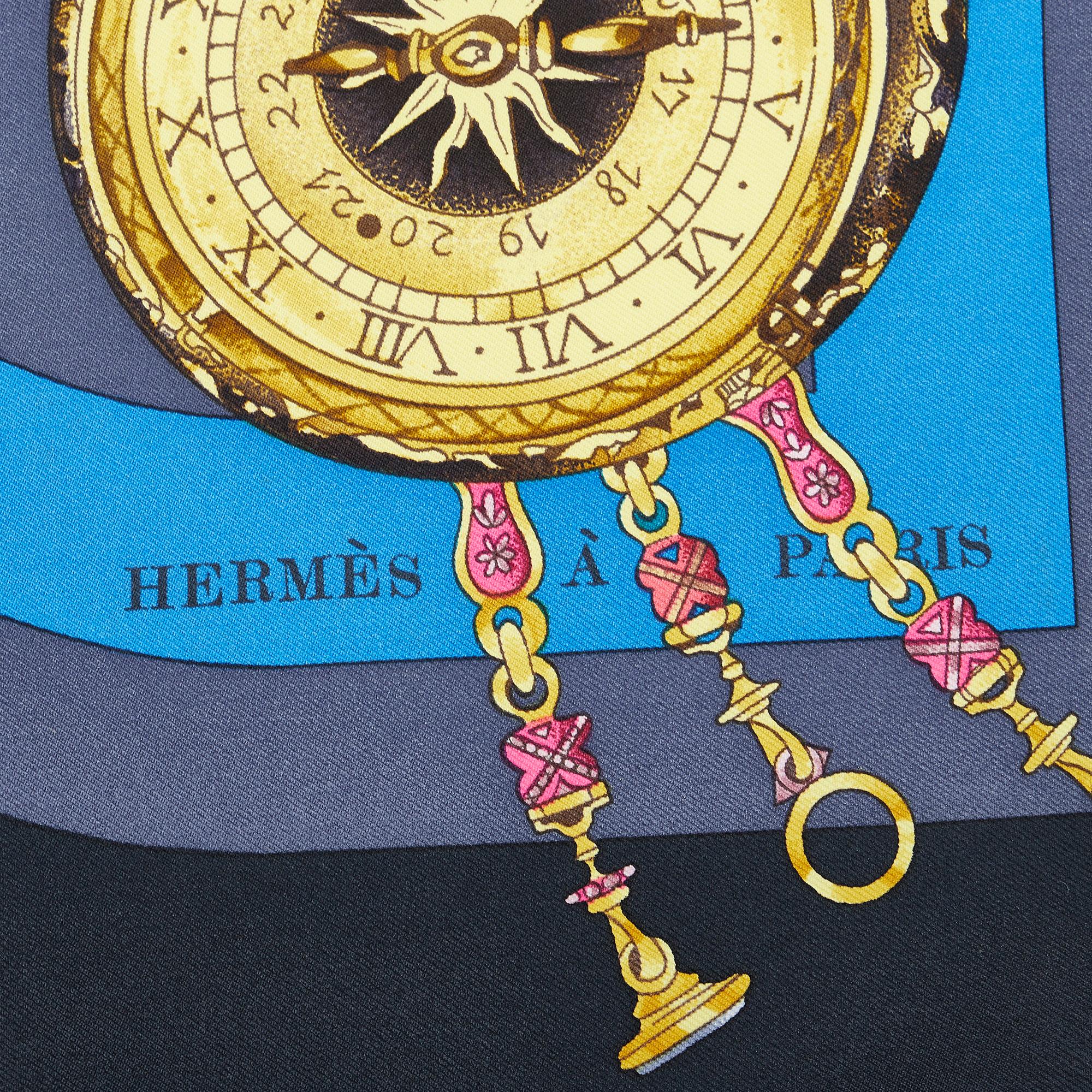 Hermes Parmi les Fleurs Je Compte les Heures Silk Scarf (SHG-xXuLMp)