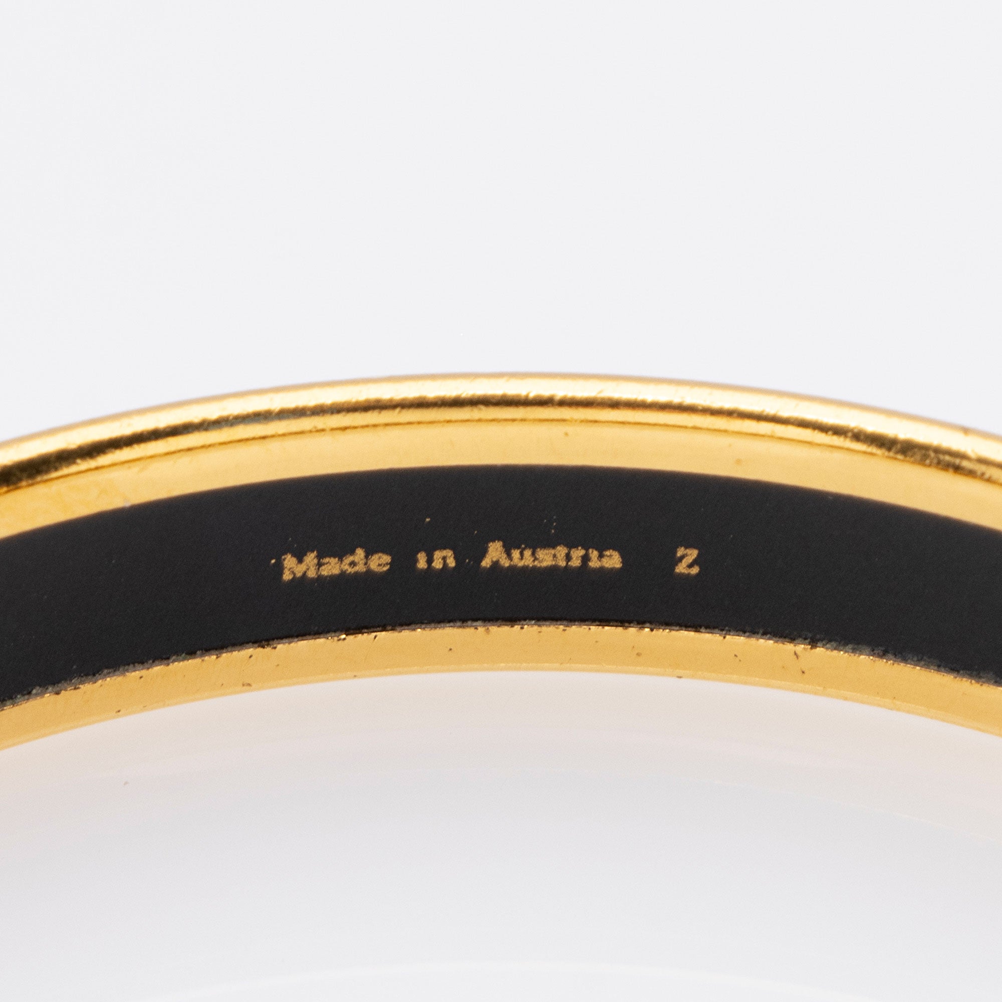 Hermes Printed Enamel Narrow Bangle