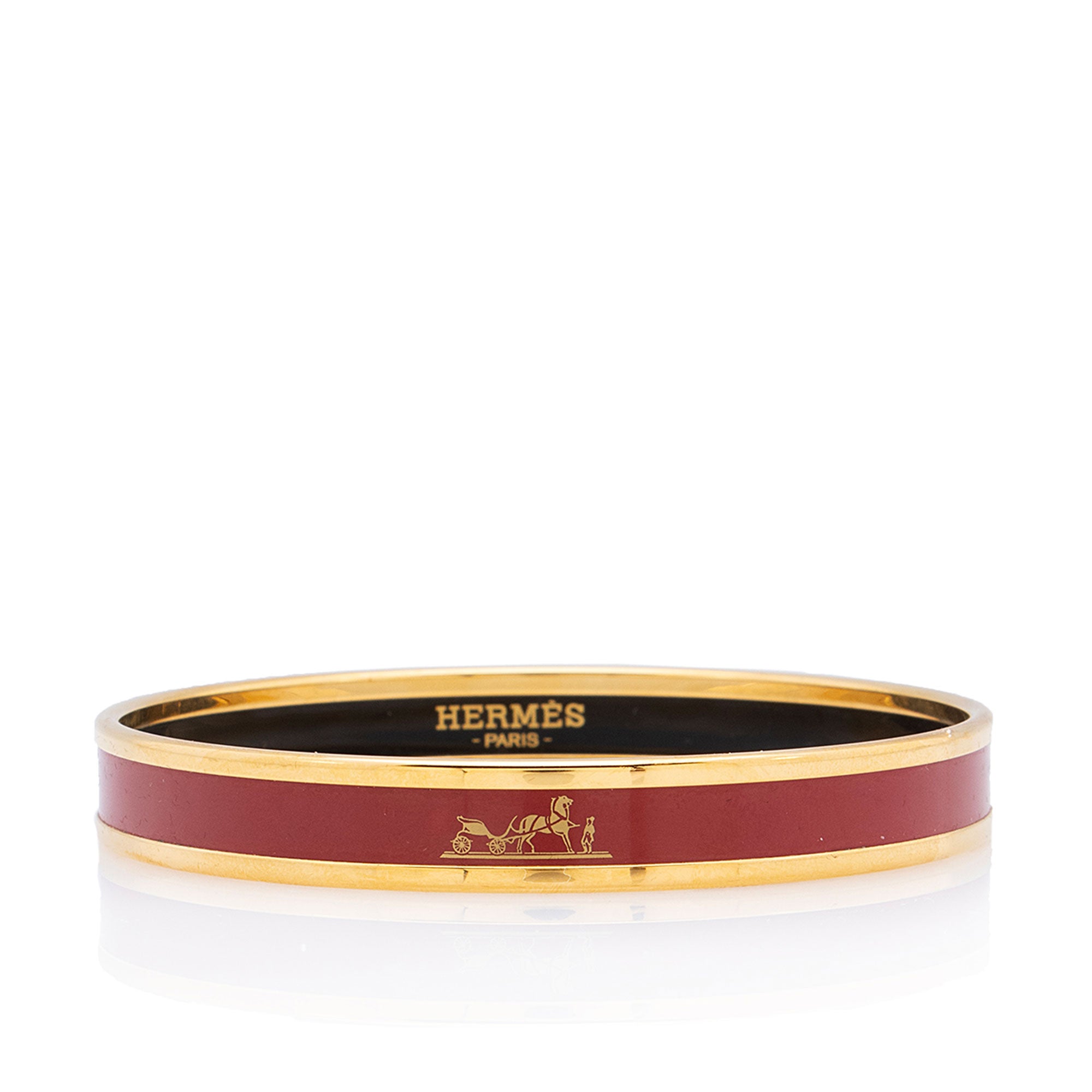 Hermes Printed Enamel Narrow Bracelet