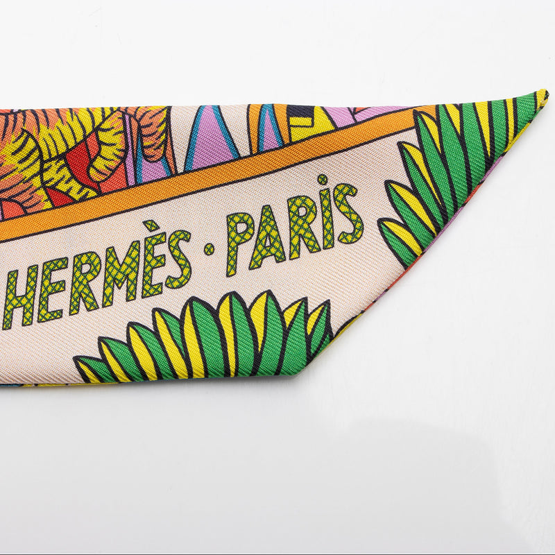 Hermes Silk Animapolis Plumetis Twilly Scarf (SHF-clAepn)