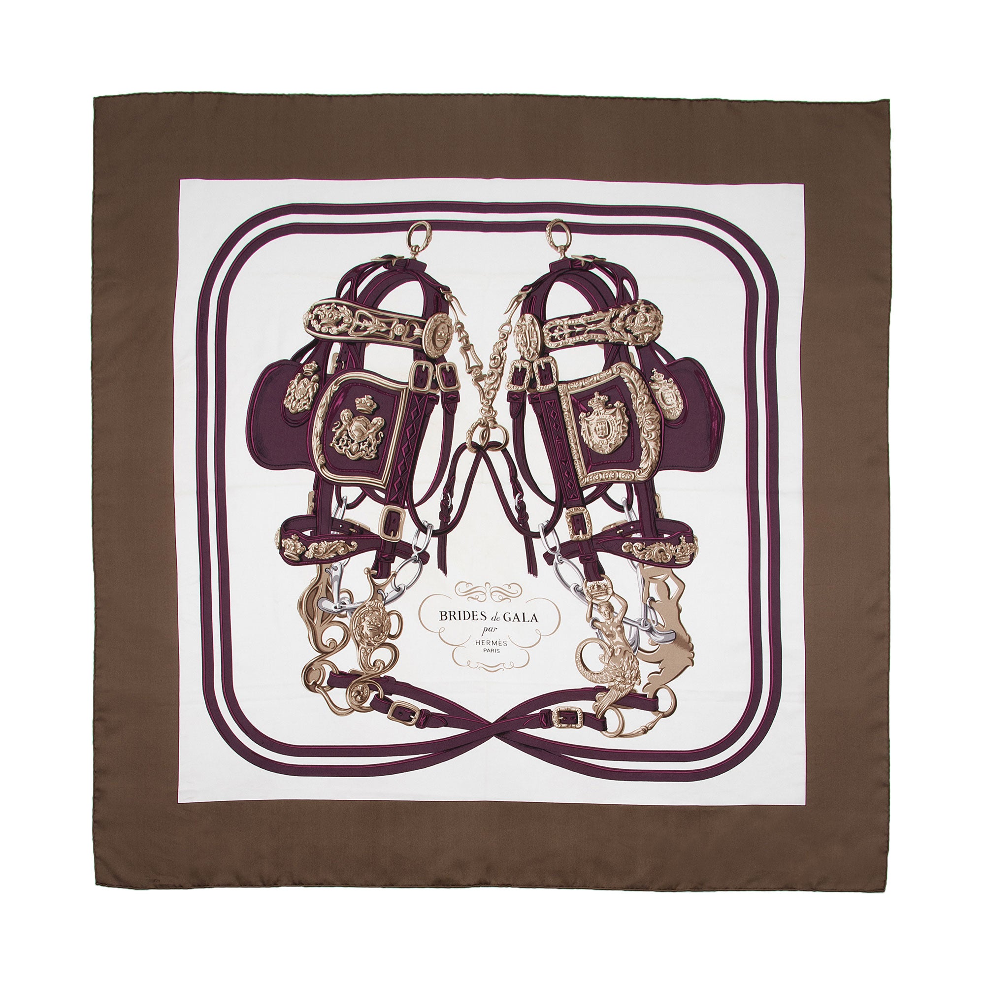 Hermes Silk Brides de Gala Shadow 90cm Scarf (SHF-CyTUTS)