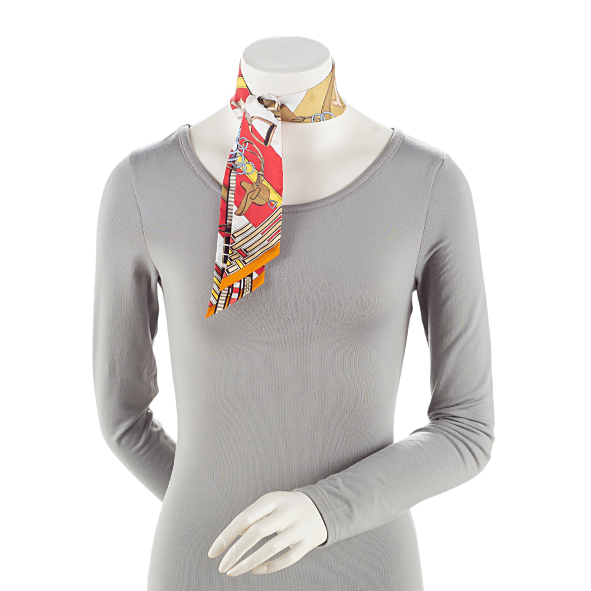 Hermes Silk Brides et Gris Twilly