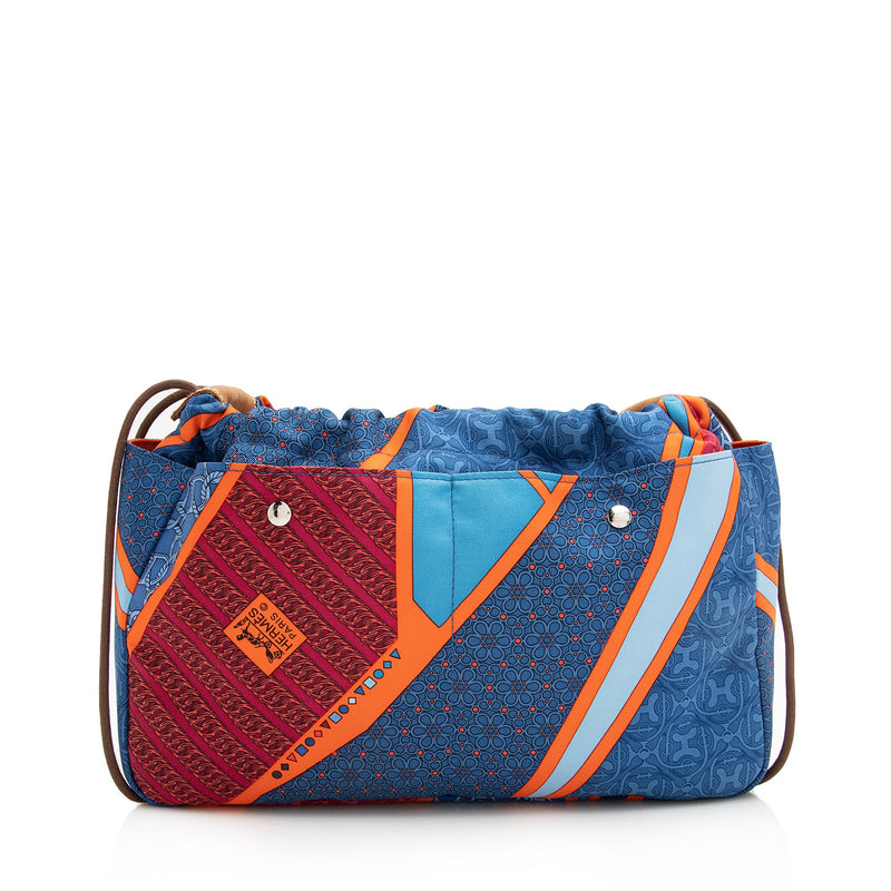 Hermes Silk Carre en Cravates Fourbi 25 Insert Drawstring Pouch