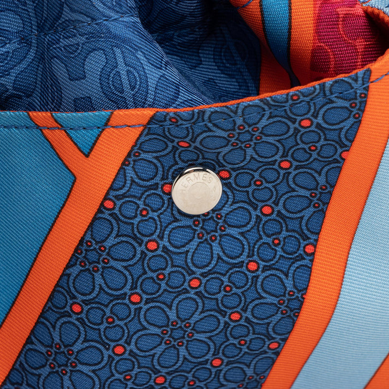 Hermes Multicolor Silk 'Carr en Cravates' Print Medium Fourbi 25