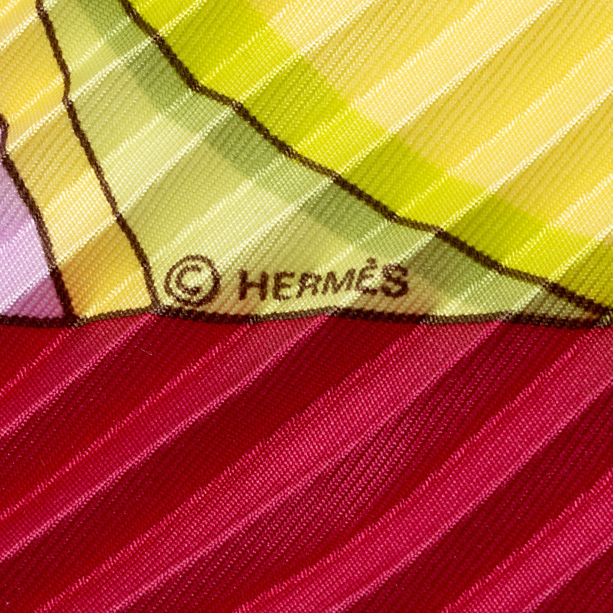 Hermes Silk Charmes Des Plages Normandes II 90cm Plisse Scarf (SHF-3ZMjEI)
