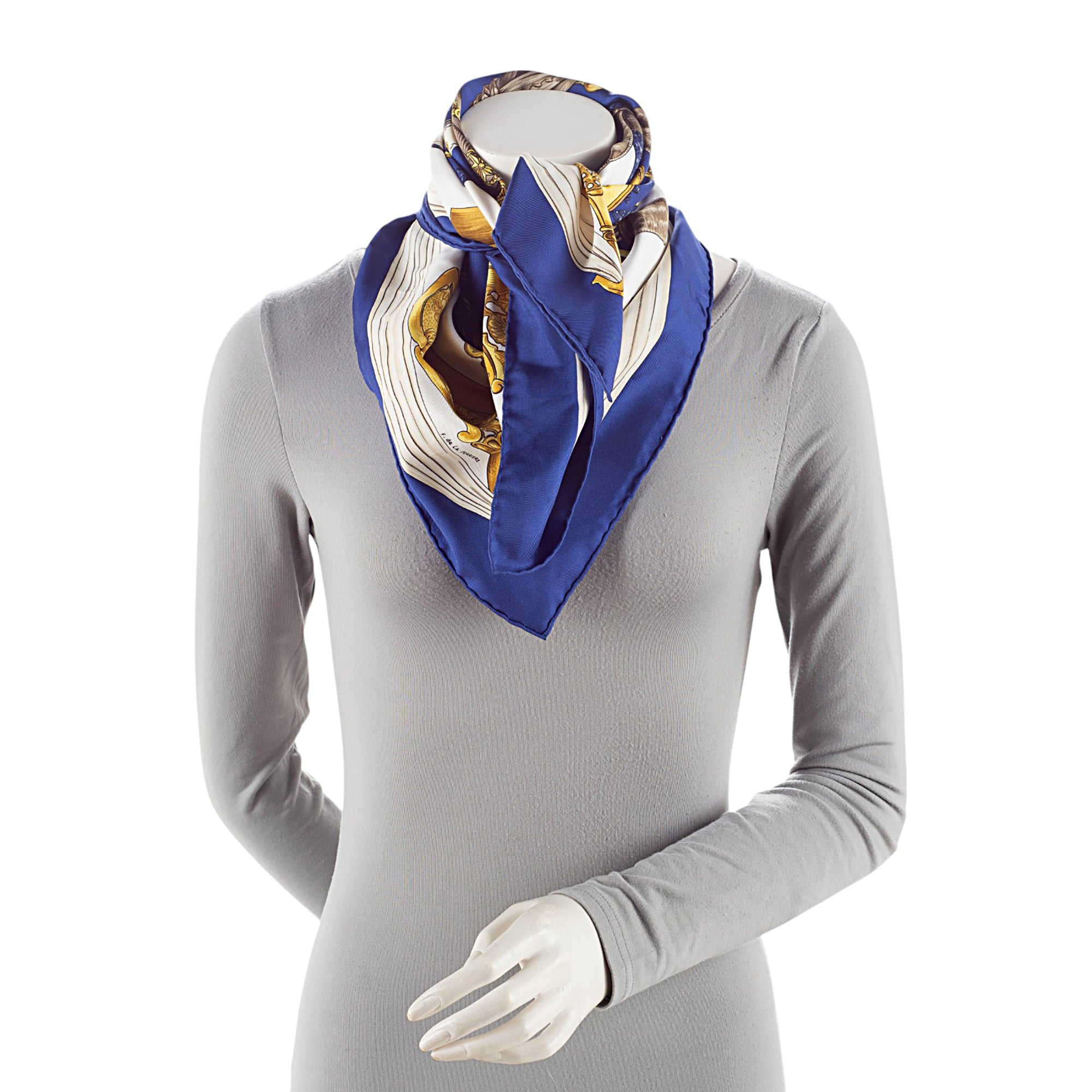 Hermes Silk Etriers 90cm Scarf